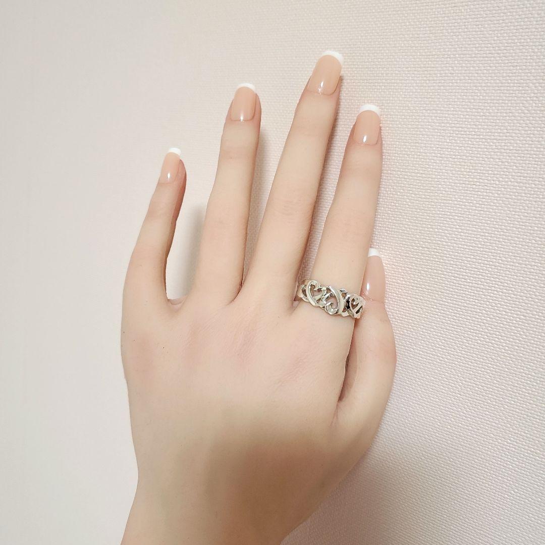 17号☆美品】ティファニー トリプルラビングハートリング a023 - メルカリ