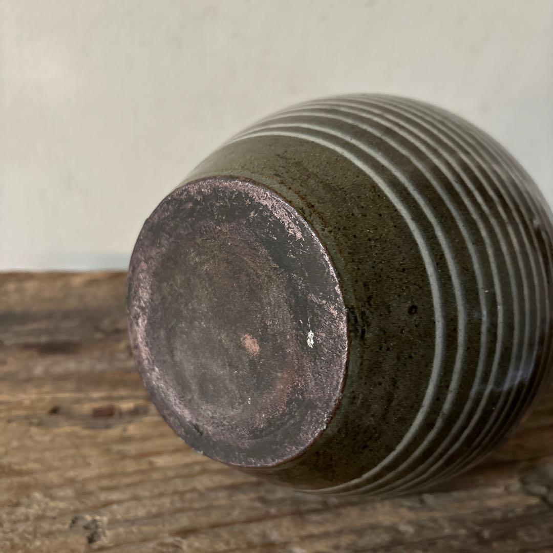 古丹波焼 えへんイッチン徳利 その② 古陶磁.アンティーク.花入.筒描