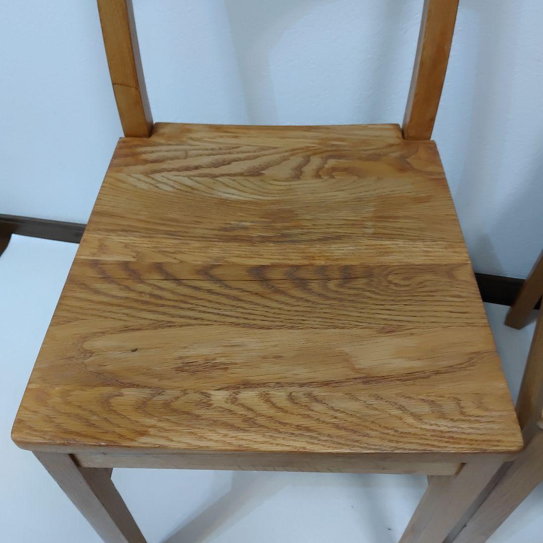 廃盤 希少 2脚セット 無印良品 無垢材 オーク材 チェア 椅子 イス 送料無料