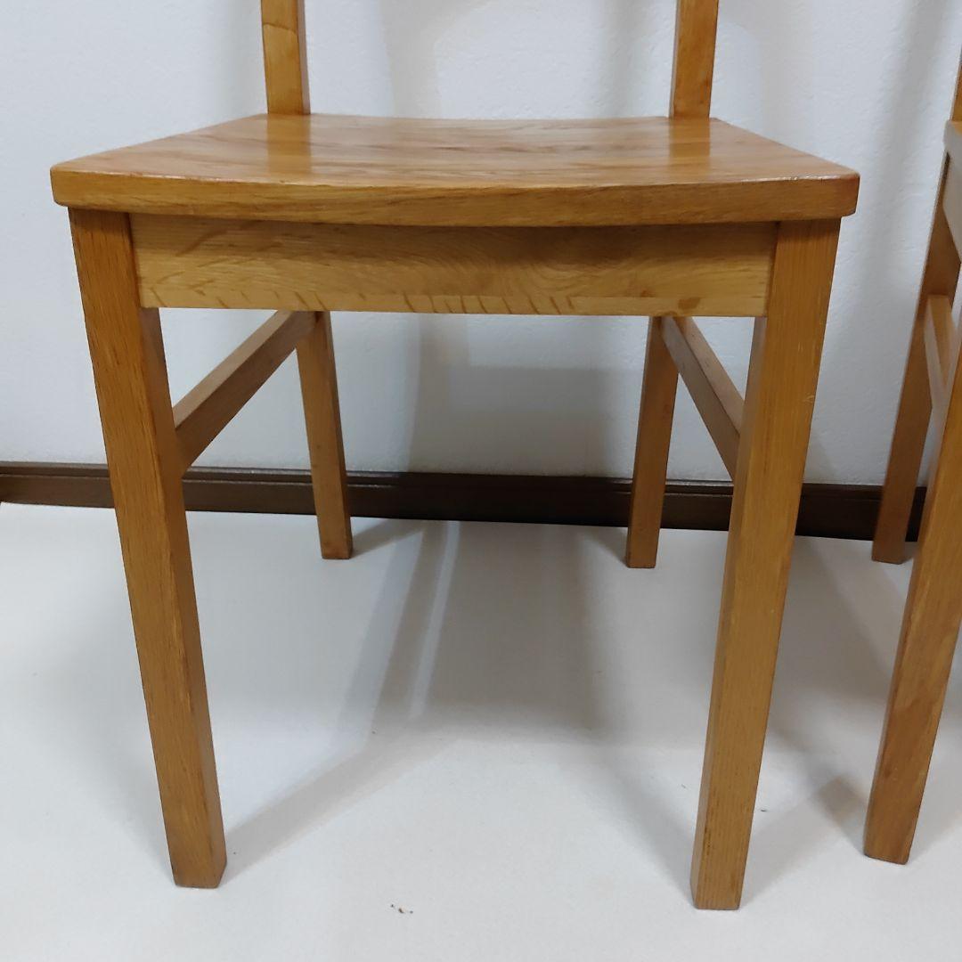 廃盤 希少 2脚セット 無印良品 無垢材 オーク材 チェア 椅子 イス 送料無料