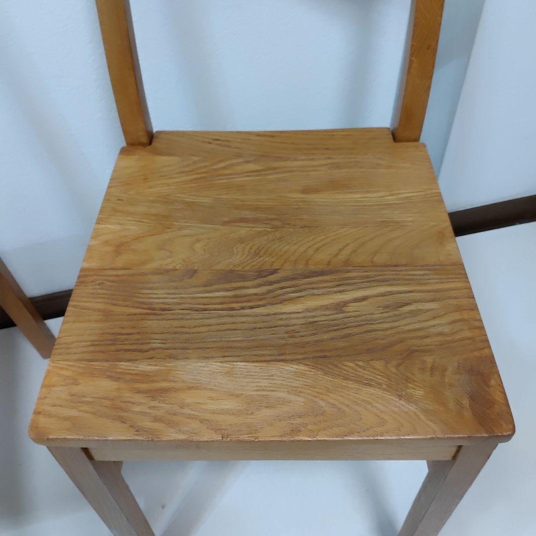 廃盤 希少 2脚セット 無印良品 無垢材 オーク材 チェア 椅子 イス 送料無料