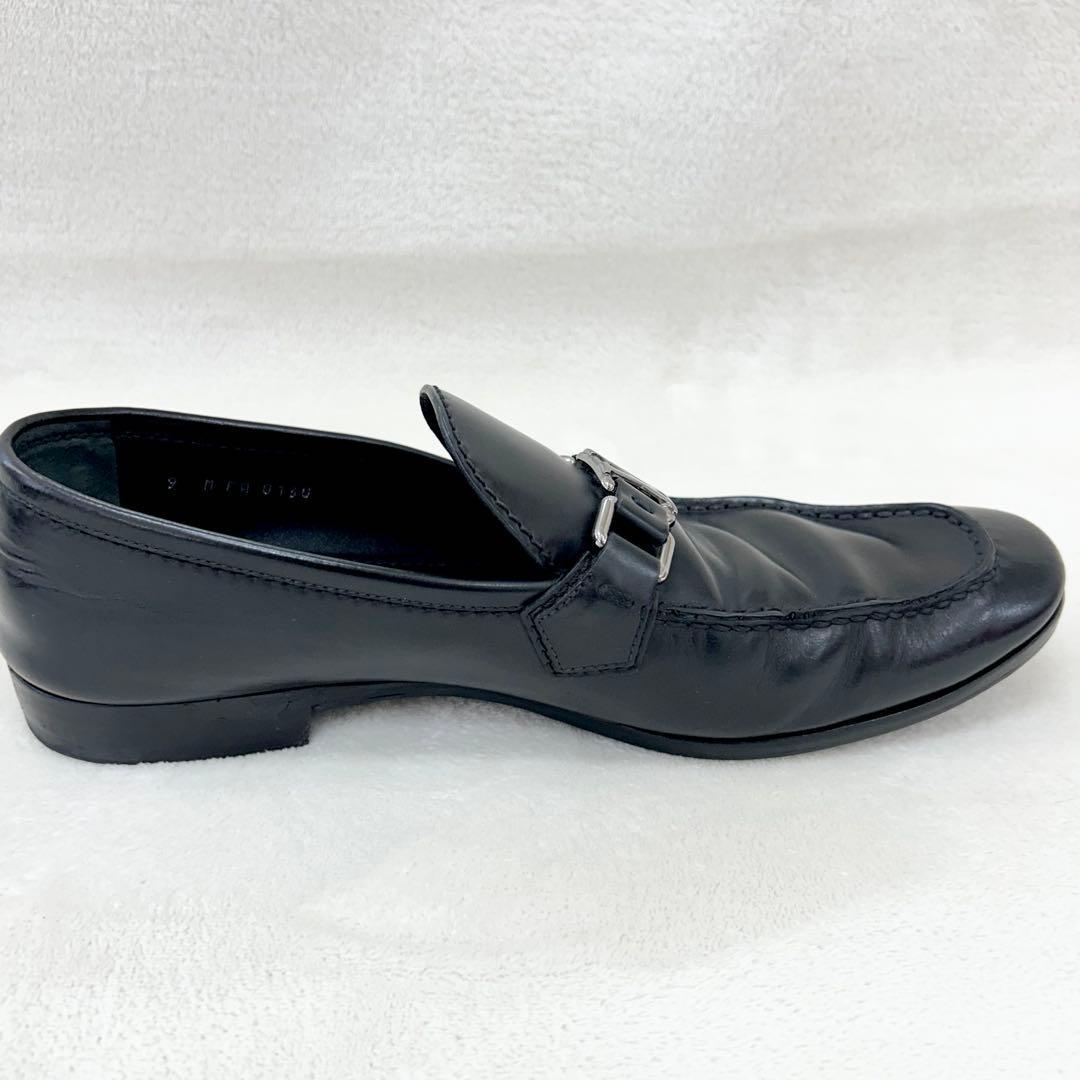 希少サイズ　ルイヴィトン　革靴　ホッケンハイム　LV金具　黒　28cm相当