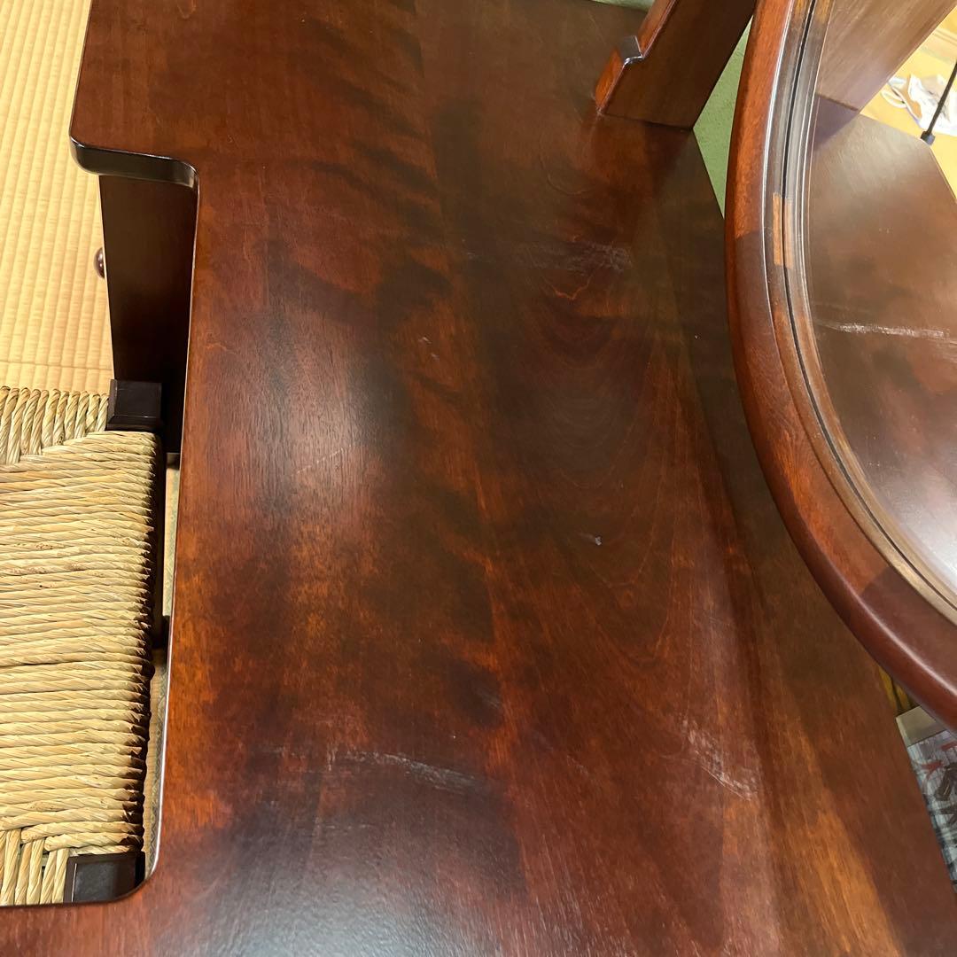 特丸型一面鏡　ドレッサーと椅子　松本民芸家具　鏡台