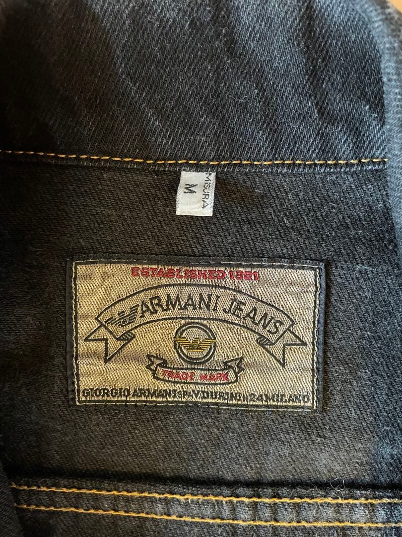 Armani Jeans ブラックデニムジャケット Mサイズ