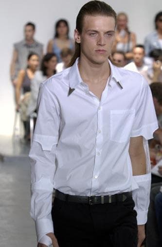 本人期 HELMUT LANG ヘルムートラング アームデザインシャツ 04SS