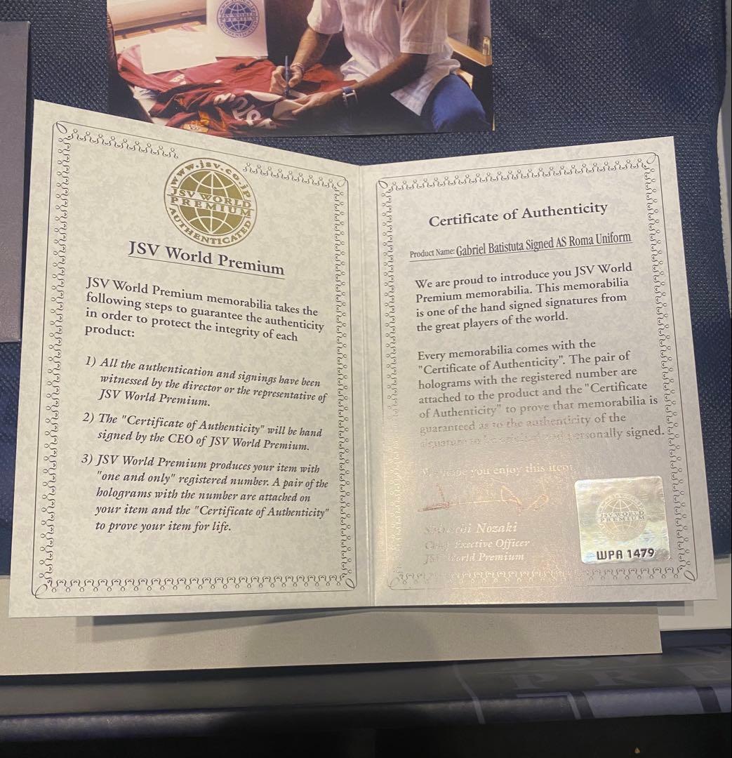 バティストゥータ サイン入りユニフォーム ASローマ - メルカリ