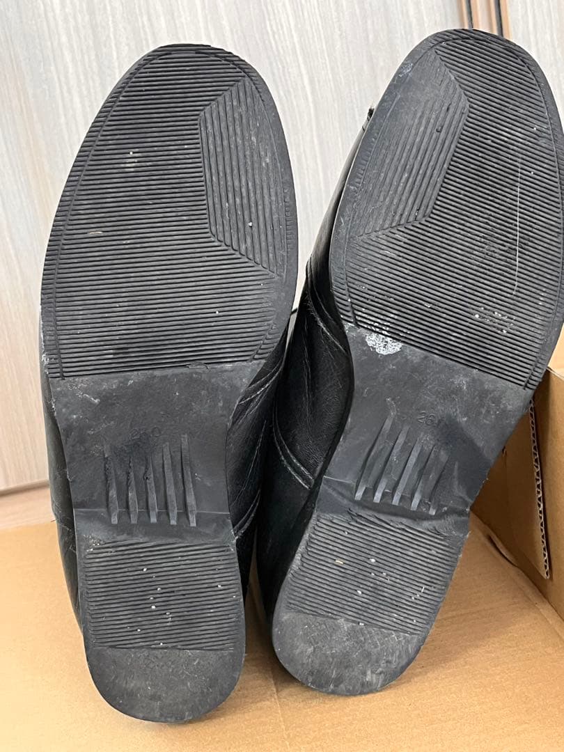 バイク用レザーロングブーツ 黒 Buggy 26cm 牛革 - メルカリ