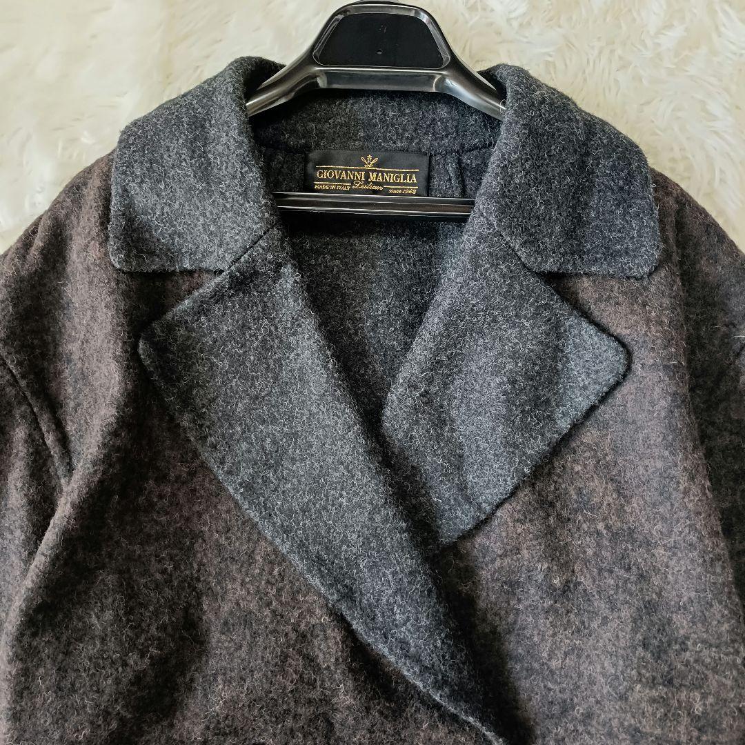 美品♪レリアン ダブルPコート イタリア フェルラ アルパカ生地 XL