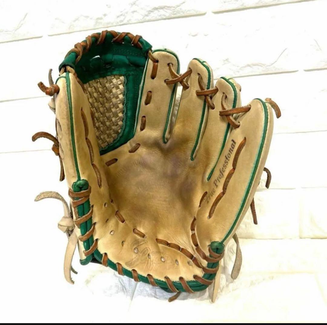 久保田スラッガー 軟式内野手用 中村紀洋モデルクリーム×グリーン