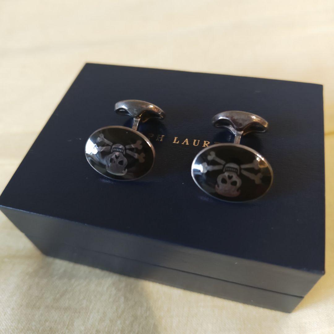 【超希少・未使用】ラルフローレン　純銀　スカル　オーバル　カフス　カフリンクス