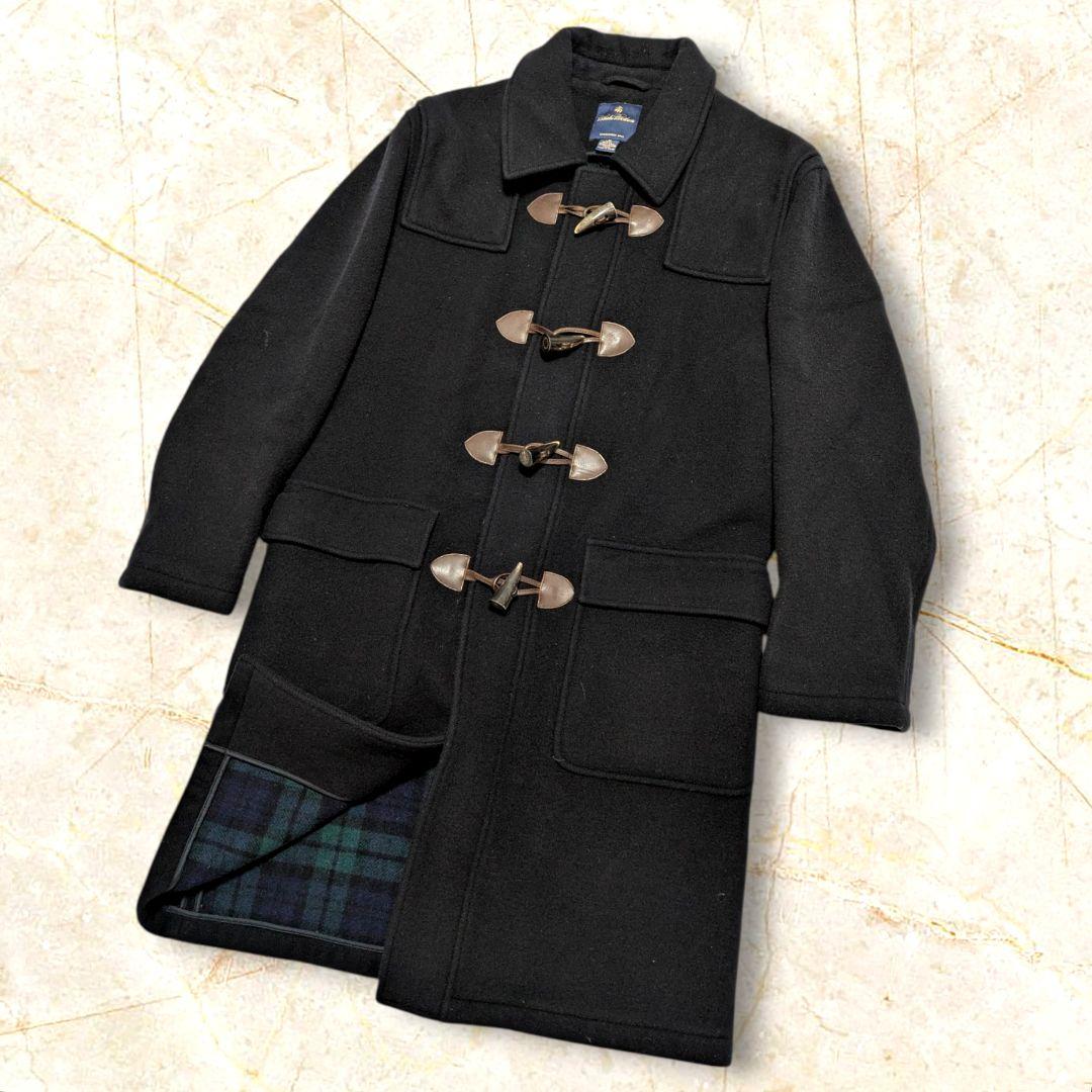 極美品✨ ブルックスブラザーズ ダッフルコート タータンチェック 黒 L