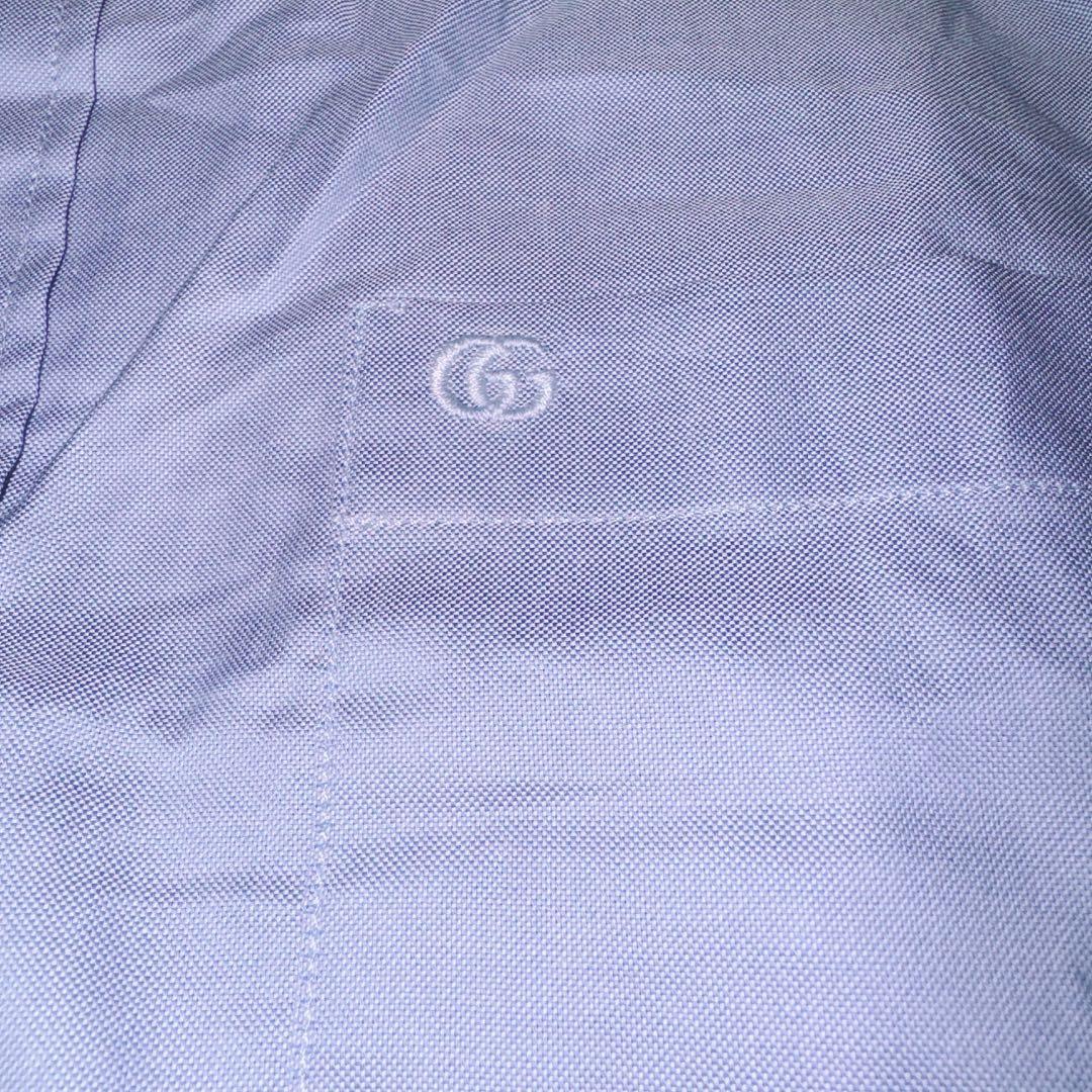 GUCCI グッチ タグ付き 2023 シャツ ブルー　175 92A