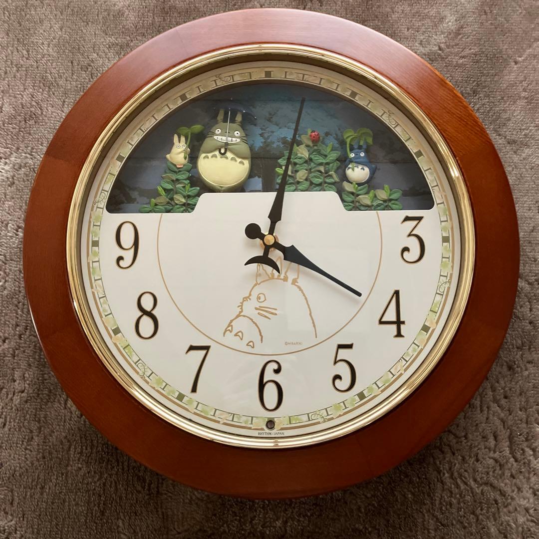 となりのトトロ からくり壁掛け時計 4MH769-M 木製 リズム時計工業