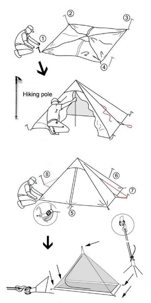 Luxe outdoor MiniPeak II ワンポール難燃テント