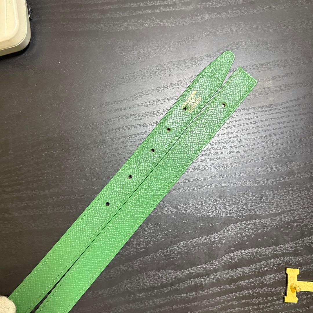 HERMES エルメス　ミニコンスタンスリバーシブルベルト60 ゴールド　美品