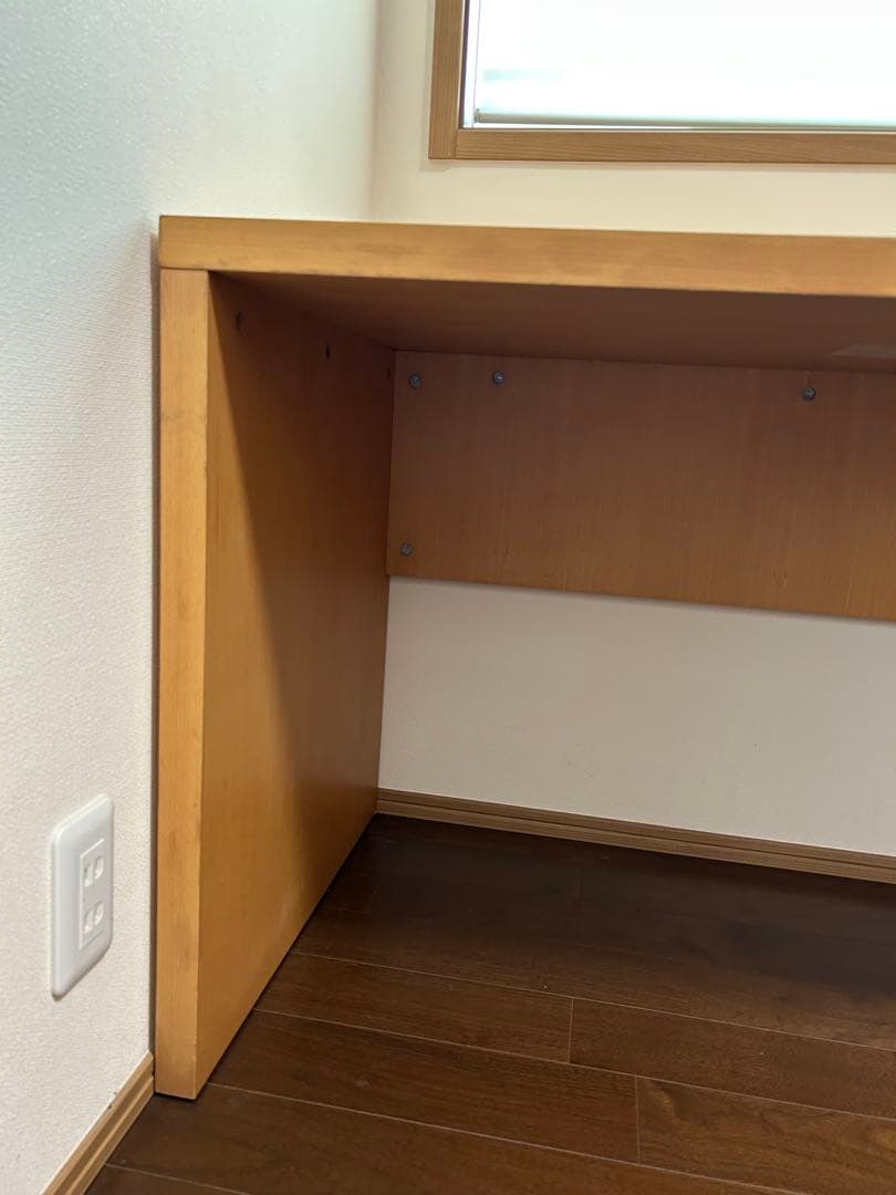 無印良品　MUJI 無垢材デスク　オーク材　コの字
