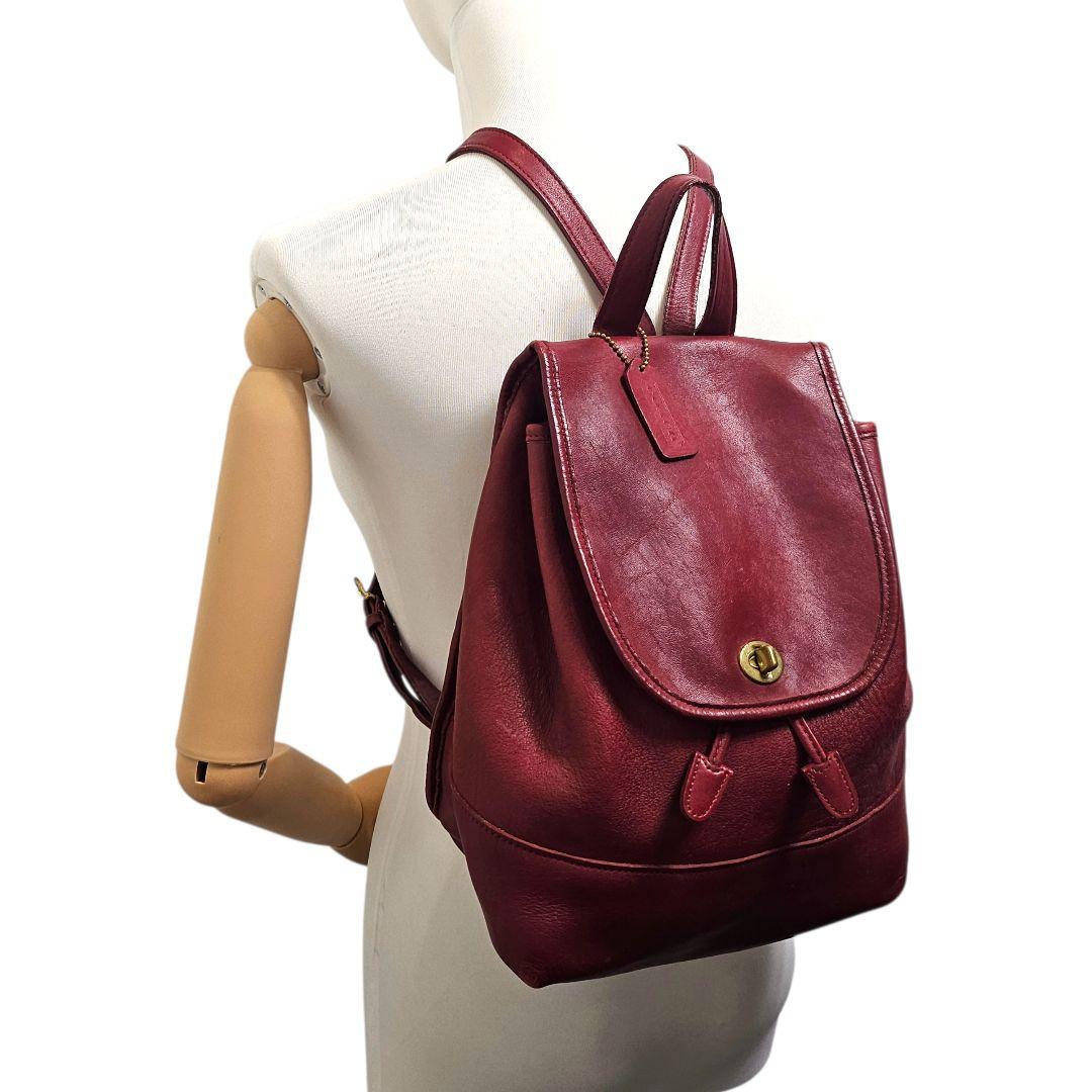 ヴィンテージ　OLD COACH　リュック　ターンロック　クラブタンレザー