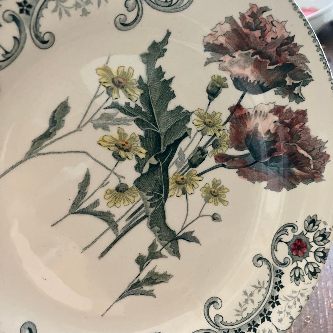 希少　フランスアンティーク　ショワジールロワ　切り花　デザート皿　完品美品