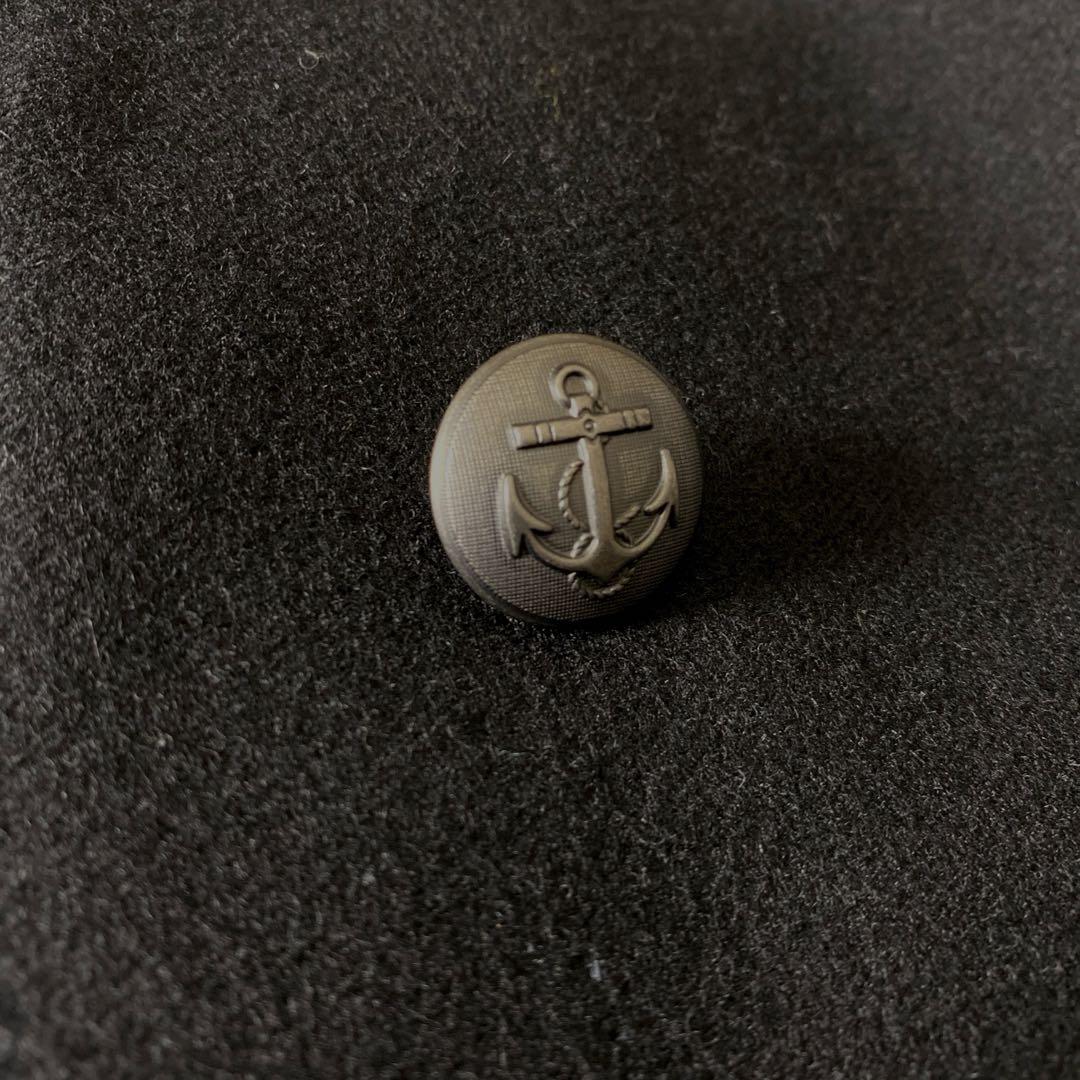 ウール ナポレオンジャケット 銀ボタン パンク お兄系 Y2K アメカジ 黒