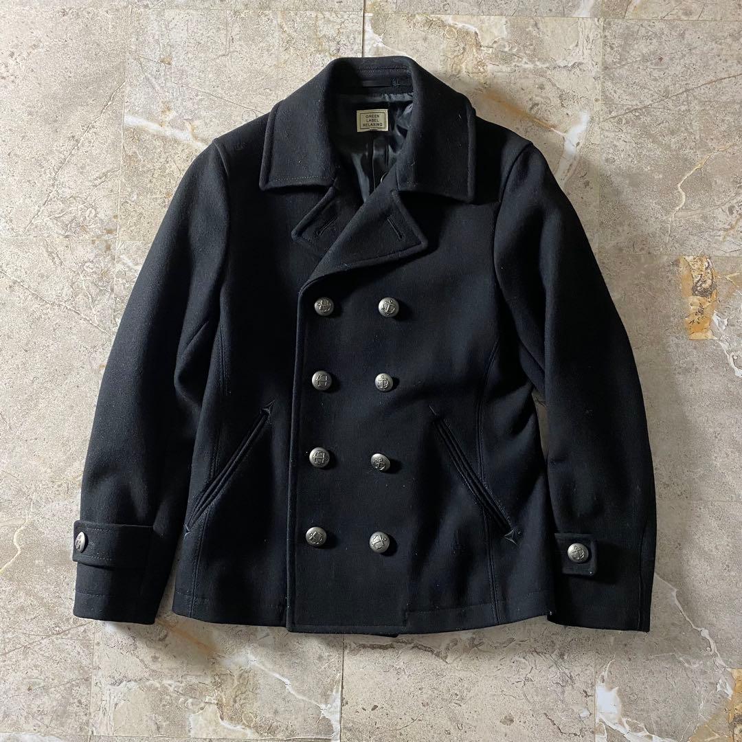 ウール ナポレオンジャケット 銀ボタン パンク お兄系 Y2K アメカジ 黒