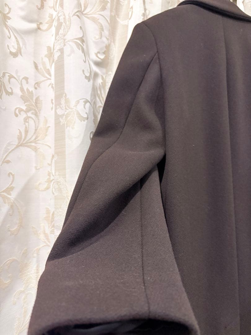 ZARA ORIGINS ウールブレンドダブルブレストコート S ブラウン