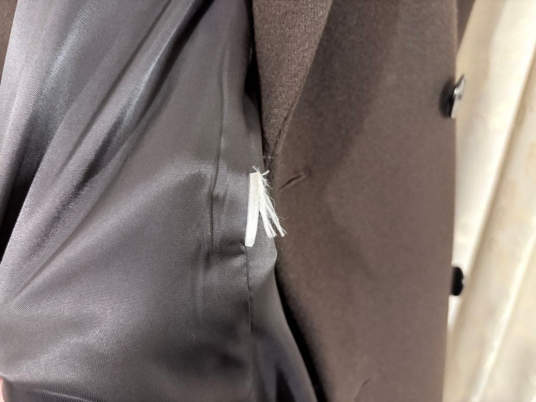 ZARA ORIGINS ウールブレンドダブルブレストコート S ブラウン