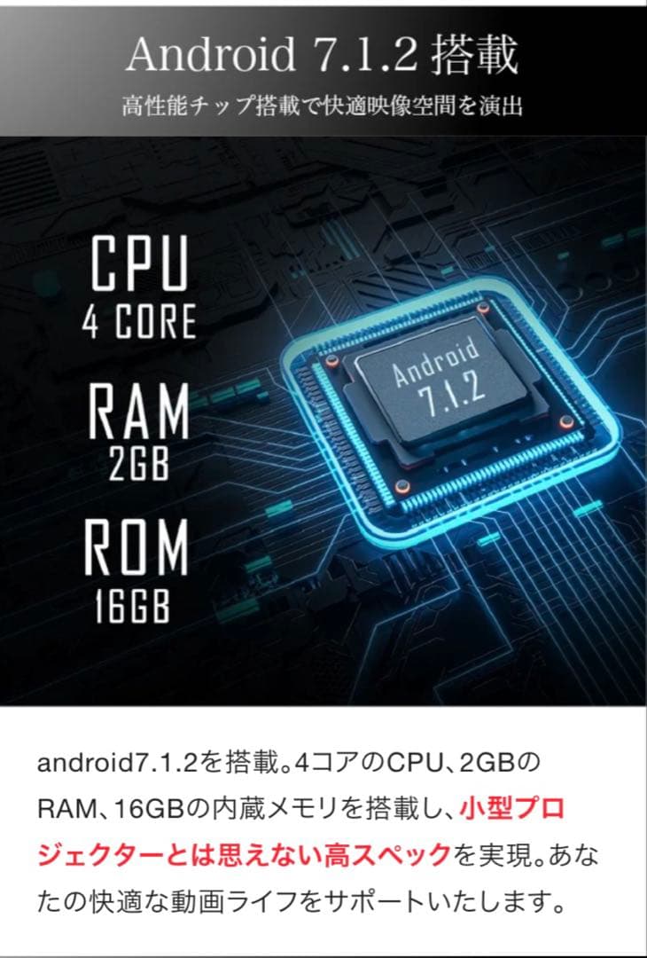 新品　手のひらサイズで最大300インチ！超小型スマートプロジェクター SP05