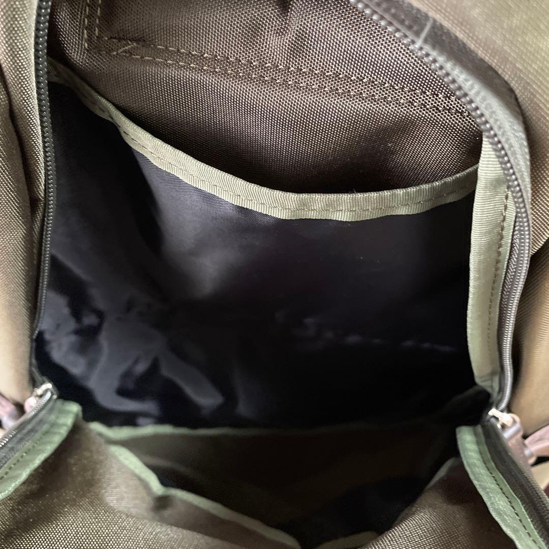 新品未使用Y'SACCS オリーブ ナイロンレザーリュック