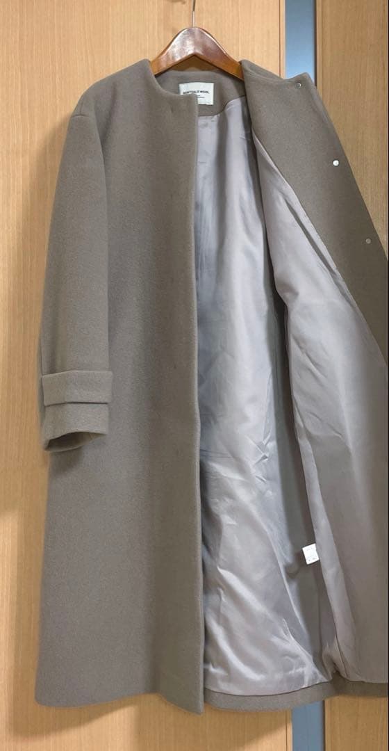 ☆美品☆グリーンレーベルリラクシング定価35,200円23AWノーカラーコート
