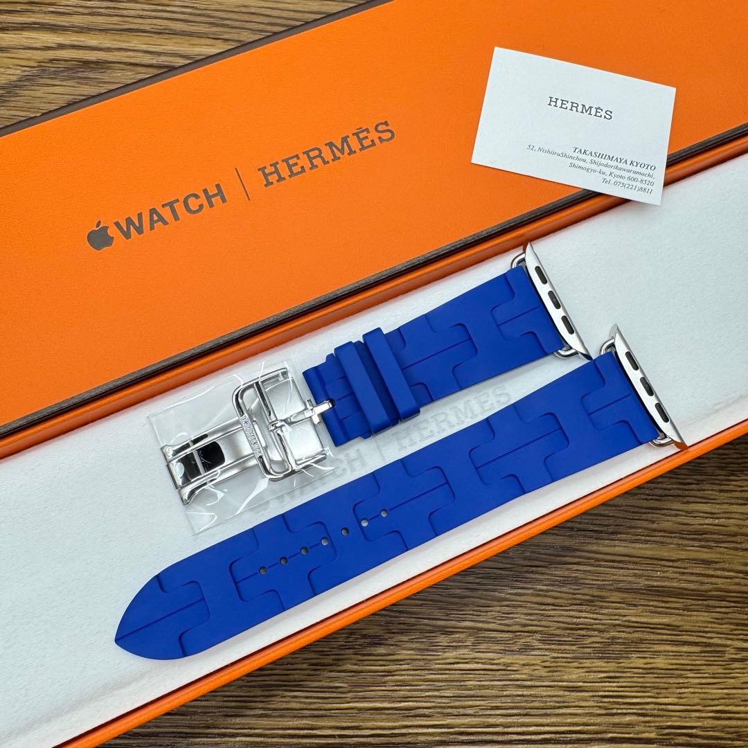 2537 未使用　Apple Watch エルメス　キリム　ブルー　青　スポーツ