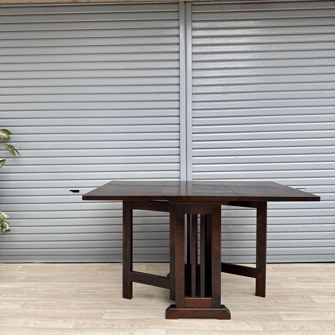 北海道民芸家具 ダイニングテーブル バタフライ 折りたたみテーブル 北