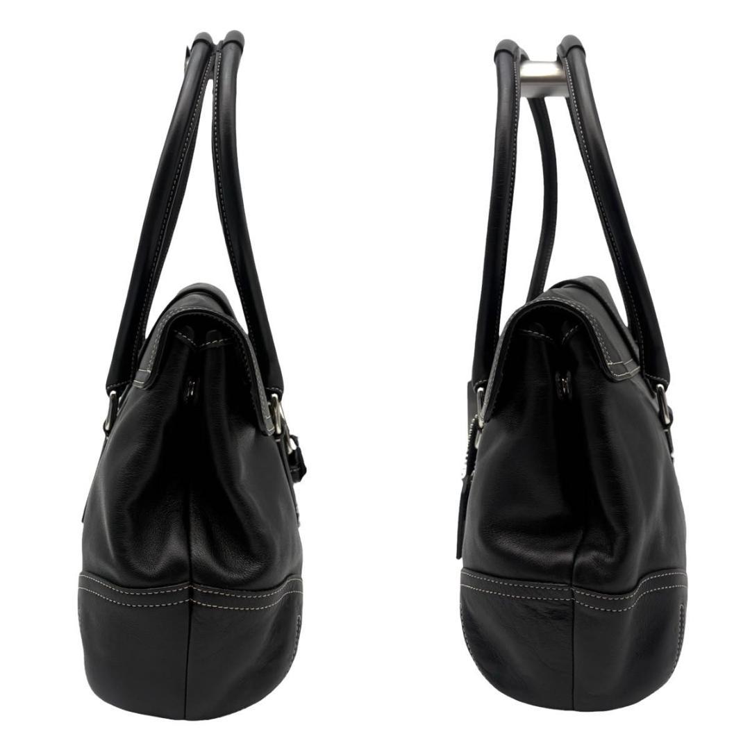 極美品 COACH コーチ ハンドバッグ ソーホー レザー ブラック ベルト