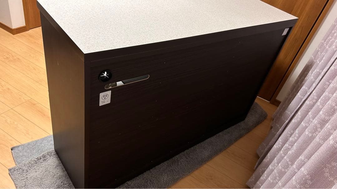 【Bross】ニトリ キッチンカウンター 140cm ダークブラウン