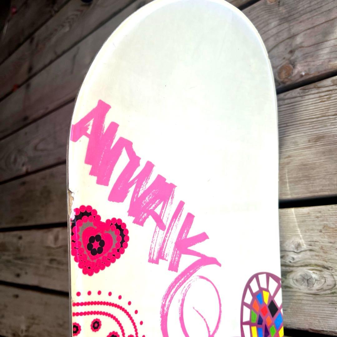 AIRWALK かわいいハート柄レディース スノーボード140㎝ビンディング付き
