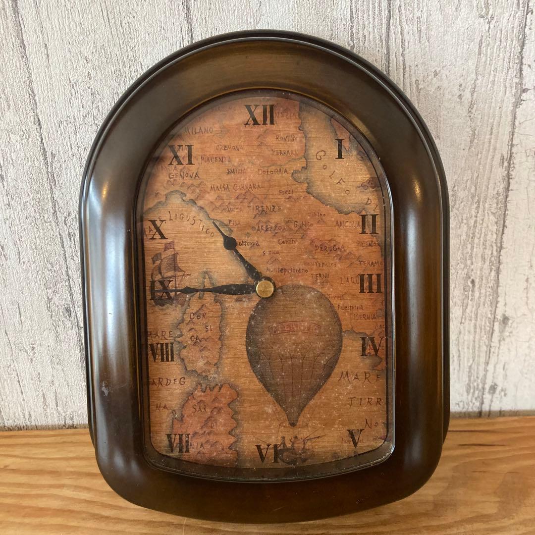 ジャンク品 栃木時計 漆器販売ミタニ 掛け時計 キーボックス 地図