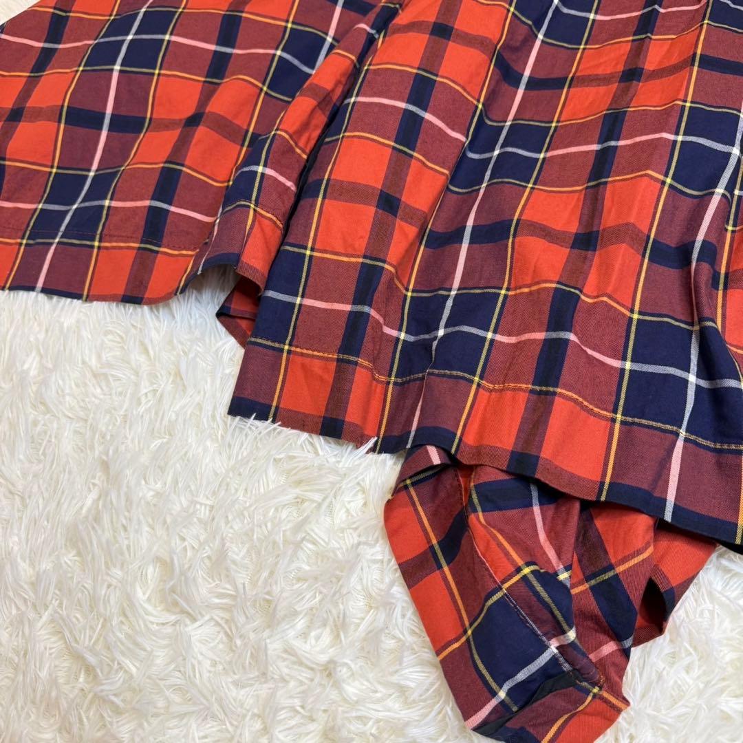 ヴィヴィアンウエストウッド 変形 ドレープ チェックスカート オーブ 3