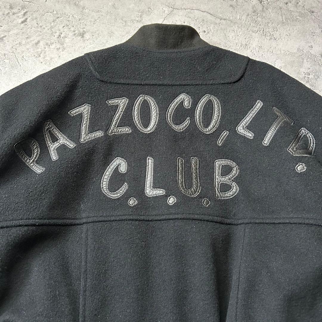 美品 希少vintage PAZZO CLUB スタジャン 牛革 切替 ウール