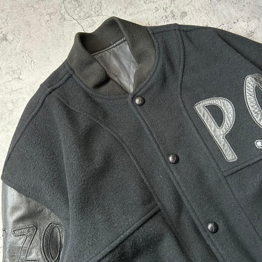 美品 希少vintage PAZZO CLUB スタジャン 牛革 切替 ウール