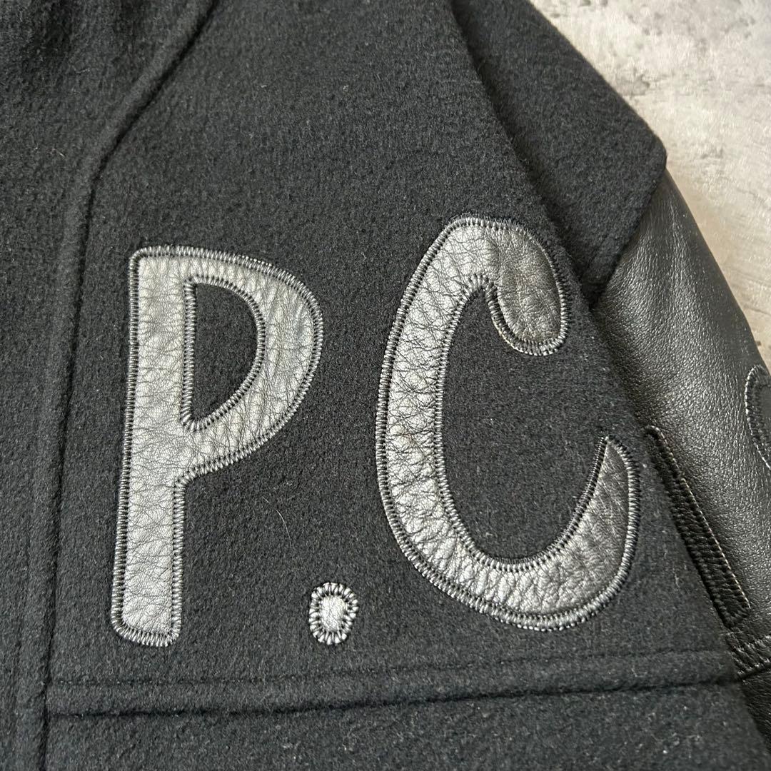 美品 希少vintage PAZZO CLUB スタジャン 牛革 切替 ウール