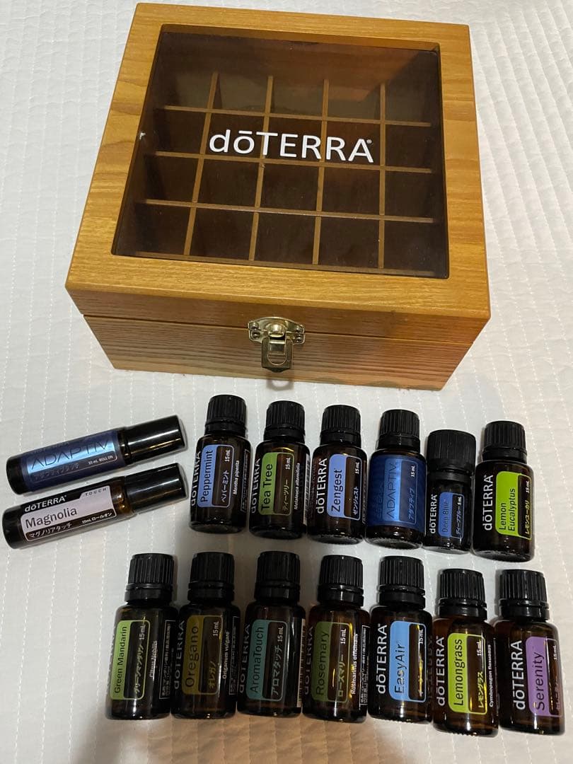 お値下げ中ドテラ アロマオイル 15本 ウッドボックスセット - メルカリ