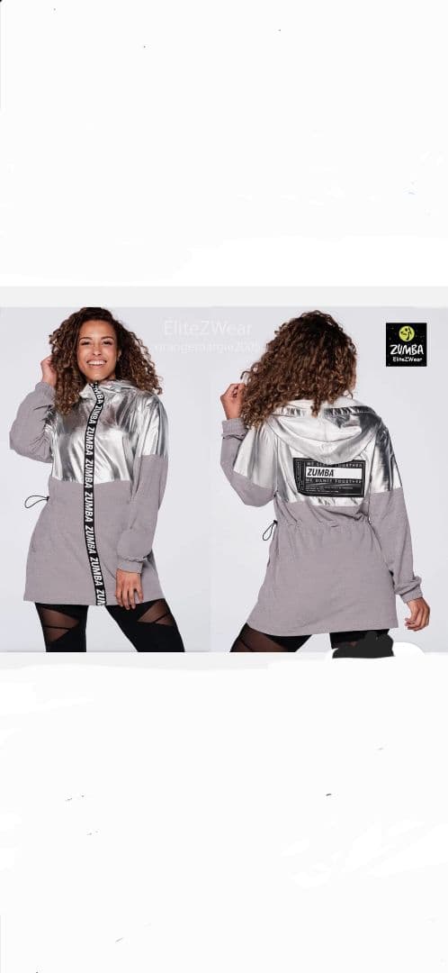 正規品 ZUMBA ジップフード付きロングパーカーL - メルカリ