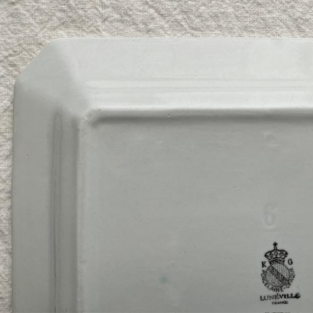 レア小◆リュネヴィルオクトゴナルレクタングル皿クレイユモントロー雅姫サルグミンヌ