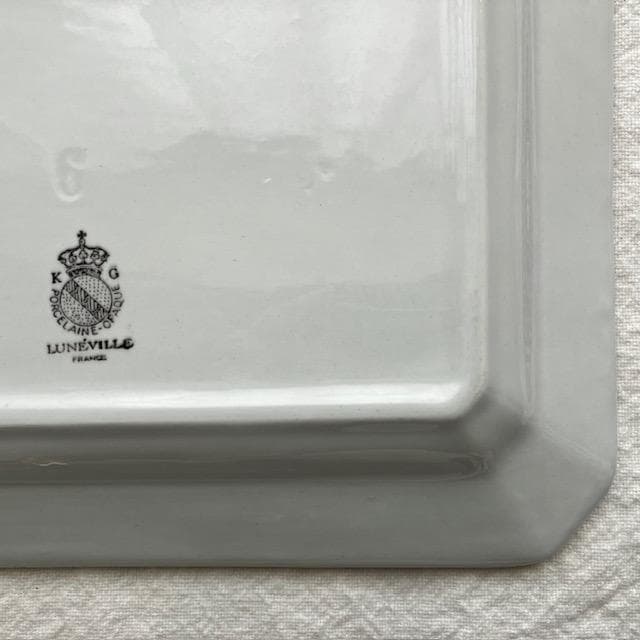 レア小◆リュネヴィルオクトゴナルレクタングル皿クレイユモントロー雅姫サルグミンヌ