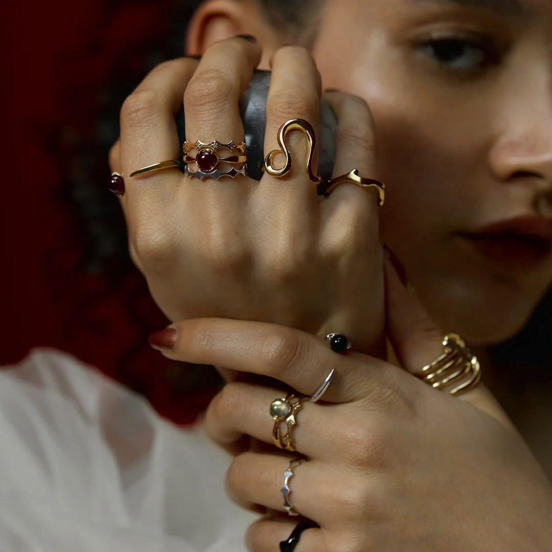 VERMILLION Orbeガーネットリング 11号