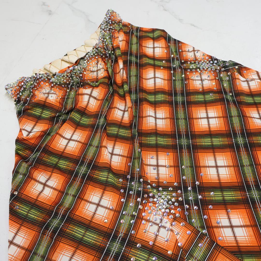 【希少! ベリーダンス用衣装 エジプト製】HISHAM OSMAN チェック柄