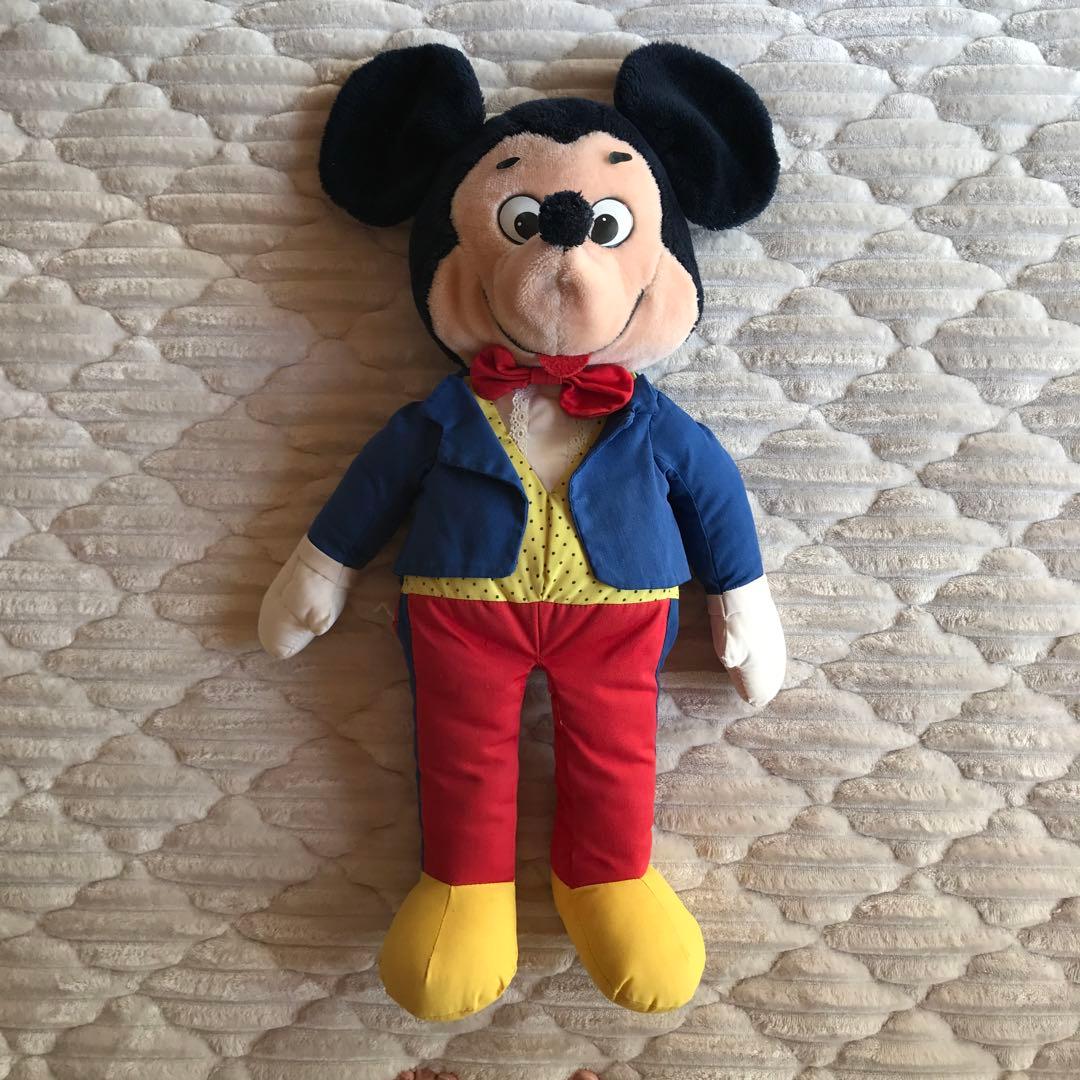 ディズニー ミッキーマウス ぬいぐるみ ビンテージ レトロ 特大 大きい