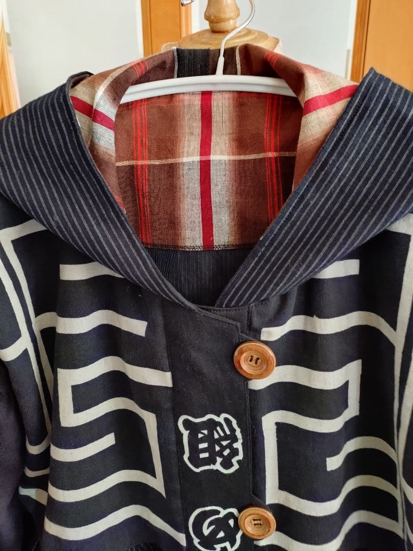 こえと　フード付き半纏のコート