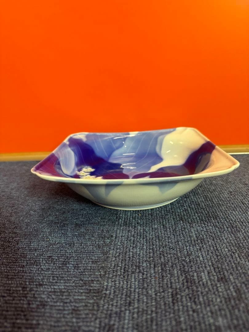 1772 深川製磁 四角 鉢 18cm