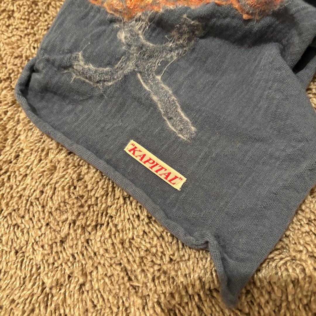 希少 KAPITAL キャピタル 縮絨ウール マフラー