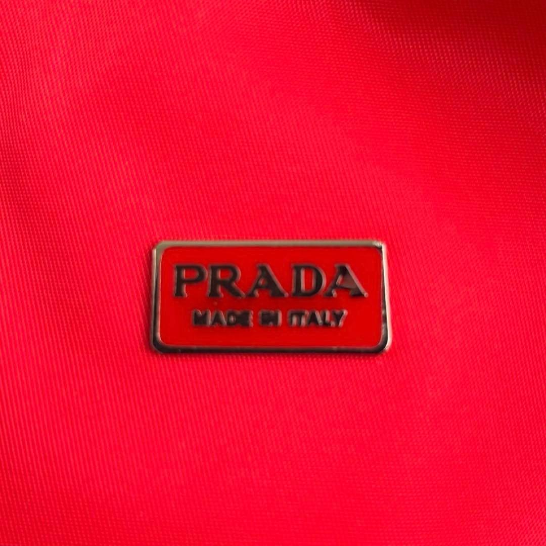 極美品 PRADA セカンドバッグ ポーチ 三角ロゴ ナイロン サフィアーノ